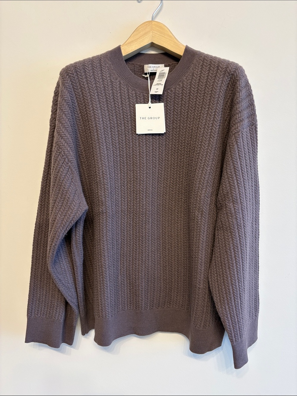 Aritzia group by babaton eggplant wool sweater sz s small new